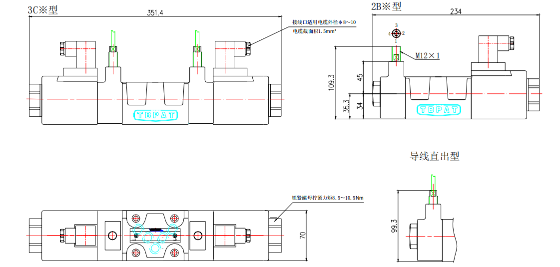 DSG-03-S※ (安裝面符合IS04401-AC-05- -4-A標準) DSG-03-S※ (安裝面符合IS04401-AC-05- -4-A標準)